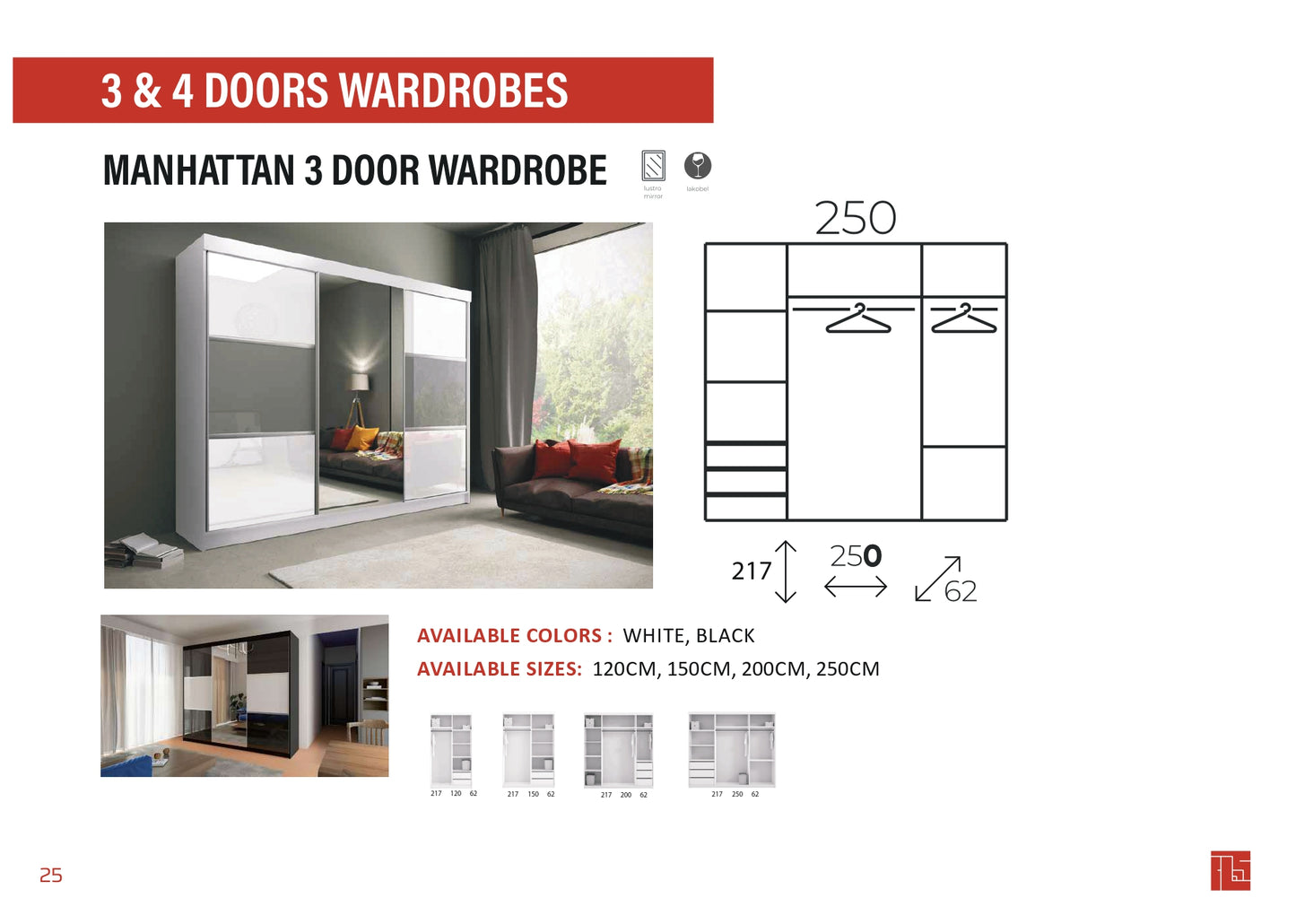 Manhattan 3 Door Wardrobe