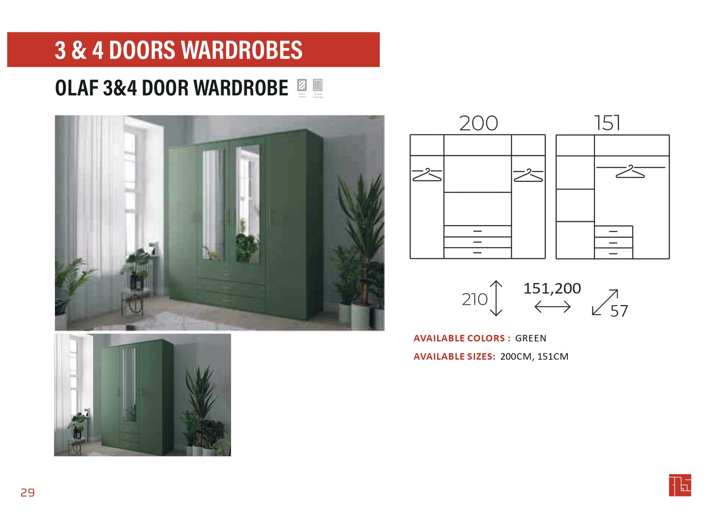 Olaf 3&4 Door Wardrobe