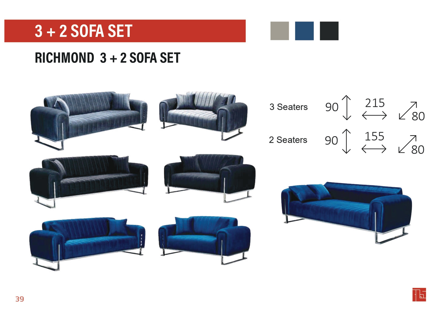 Richmond 3+2 Sofa Set