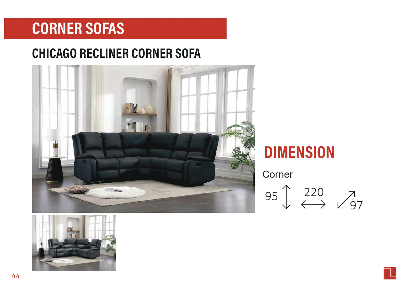 Chicago Recliner Corner Sofa