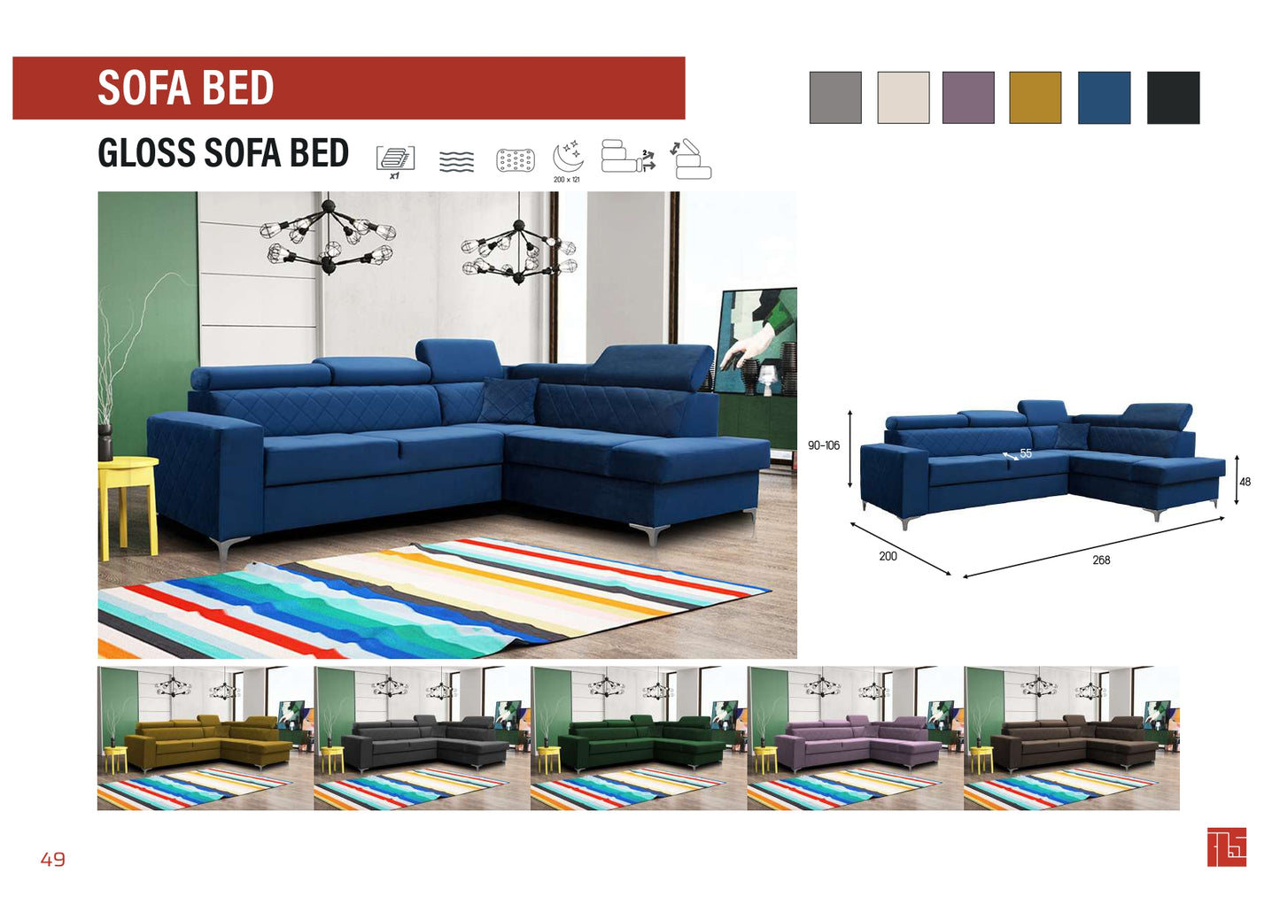 Gloss Sofa Bed