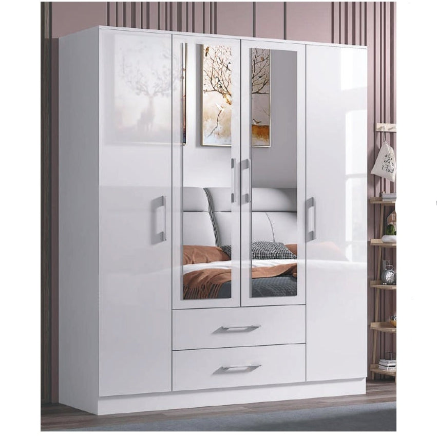 XD1 4 Door High Gloss Wardrobe