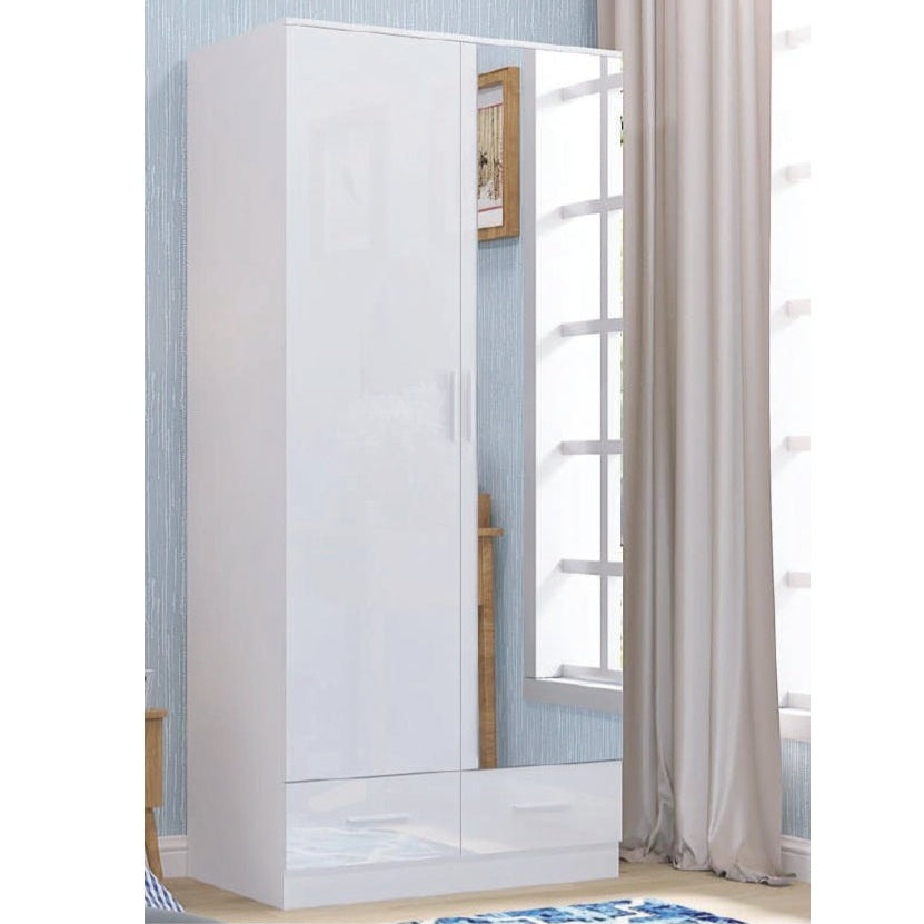 XD4 2 Door High Gloss Wardrobe