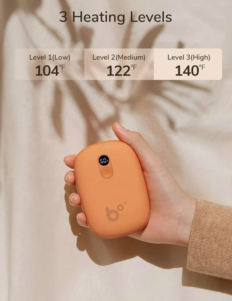 JISULIFE Hand Warmer, 13500mAH Electric Rechargeable Portable Pocket Warmer