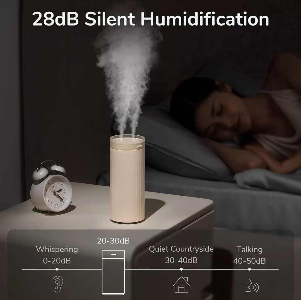 JISULIFE Small Humidifier, 500ml Portable Mini Humidifier, Personal Cool Mist