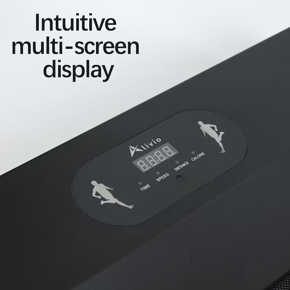 Alivio 2.5HP Under Desk Treadmill – Portable Walking Pad with Remote Control & LCD Display (Black)