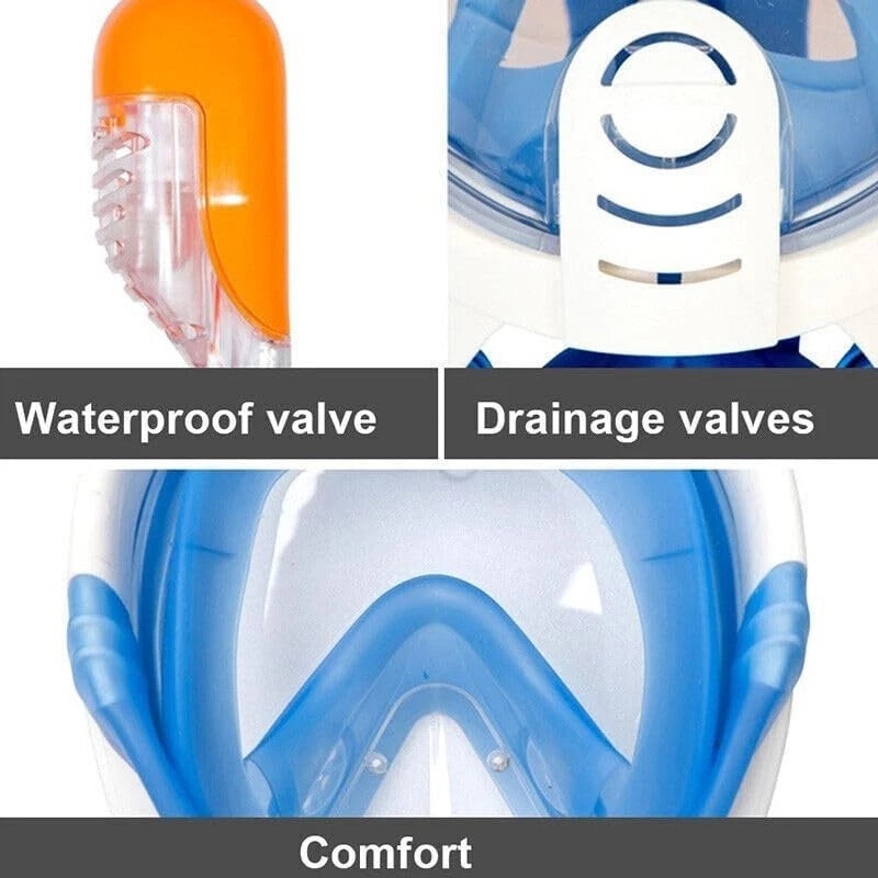 Snorkel Mask Anti Fog Full Face Swimming Diving Scuba Goggle Mask for Adult