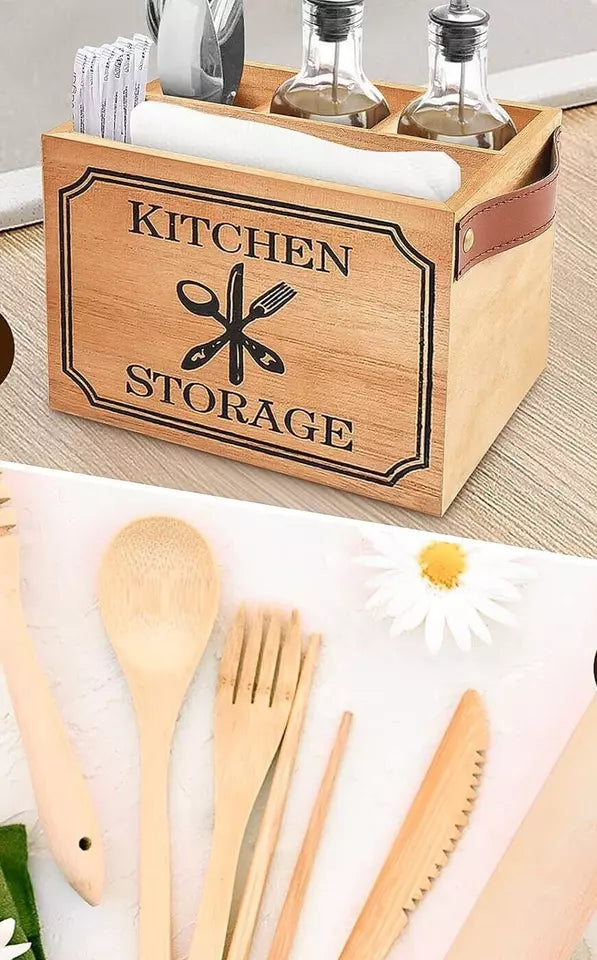 Wood Cutlery Holder