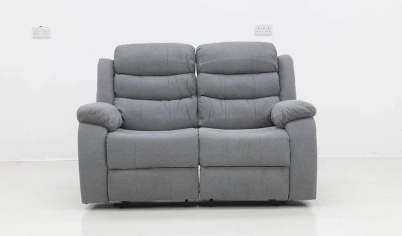 Madrid Fabric Recliner Sofa 3+2 Seater Set with Cupholders - Grey