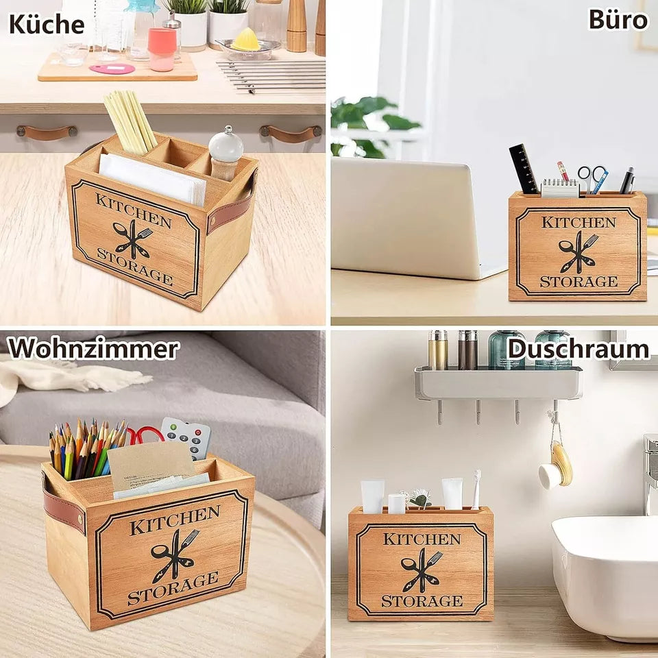 Wood Cutlery Holder