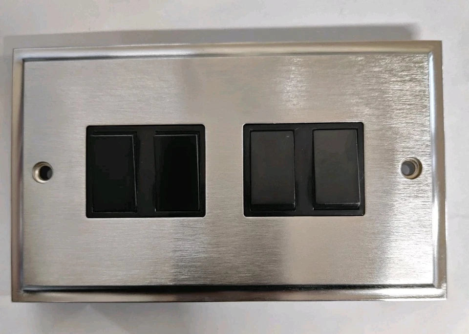 Light Switch 4 Gang Chrome