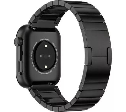 Noise ColorFit Pro 6 Max Smartwatch – 1.96" AMOLED Display, Built-in GPS, Bluetooth Calling, 5ATM & 7-Day Battery – Black Chrome with Metallic Band