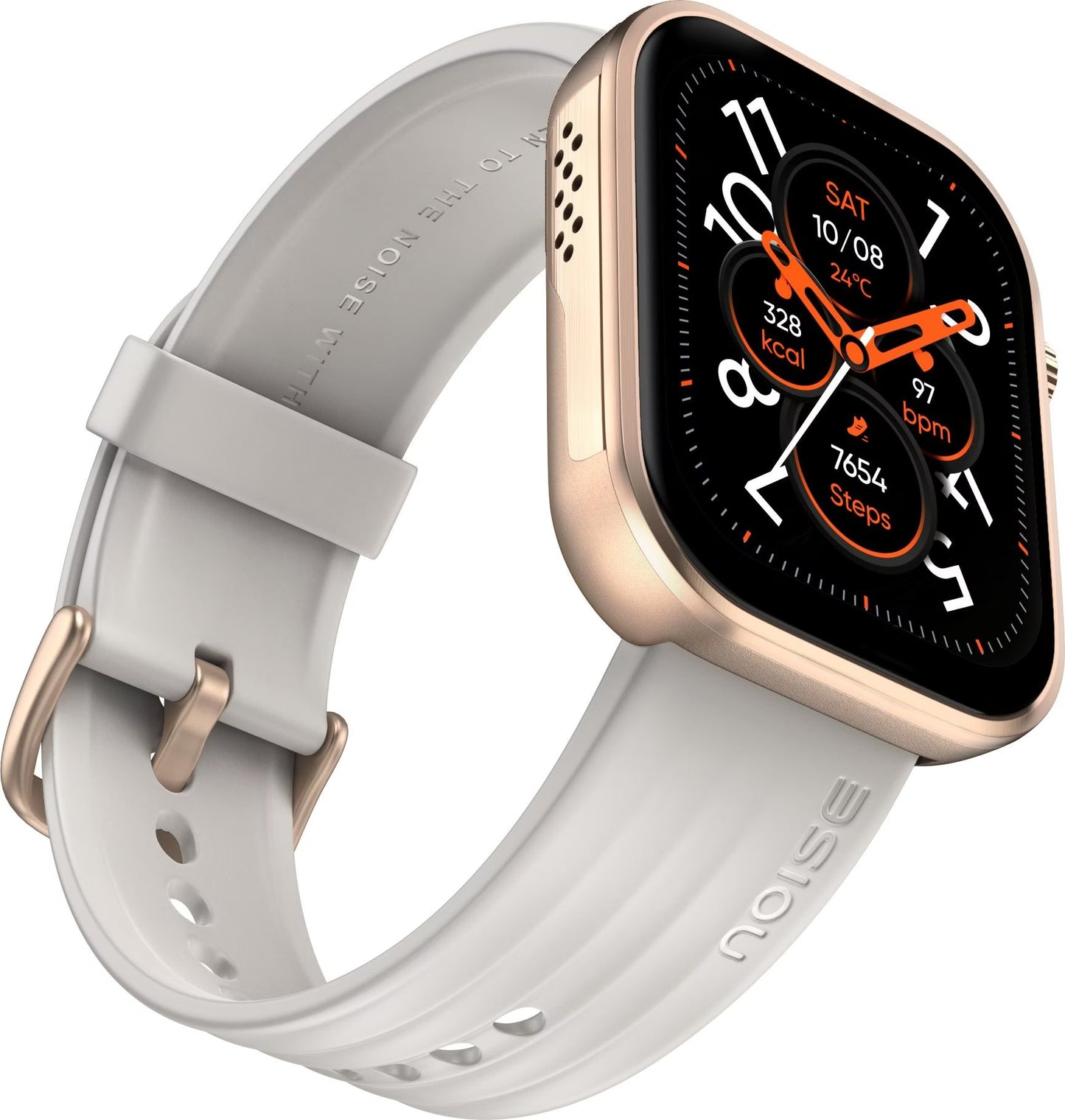 Noise ColorFit Pro 6 Smartwatch – 1.85" AMOLED Always-On Display, Bluetooth Calling, IP68, 7-Day Battery – Jet Black | Ivory Gold | Ice Blue