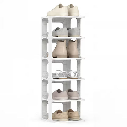 6-Tier Stackable Shoe Rack – Vertical Shoe Storage Organiser for Closet & Entryway