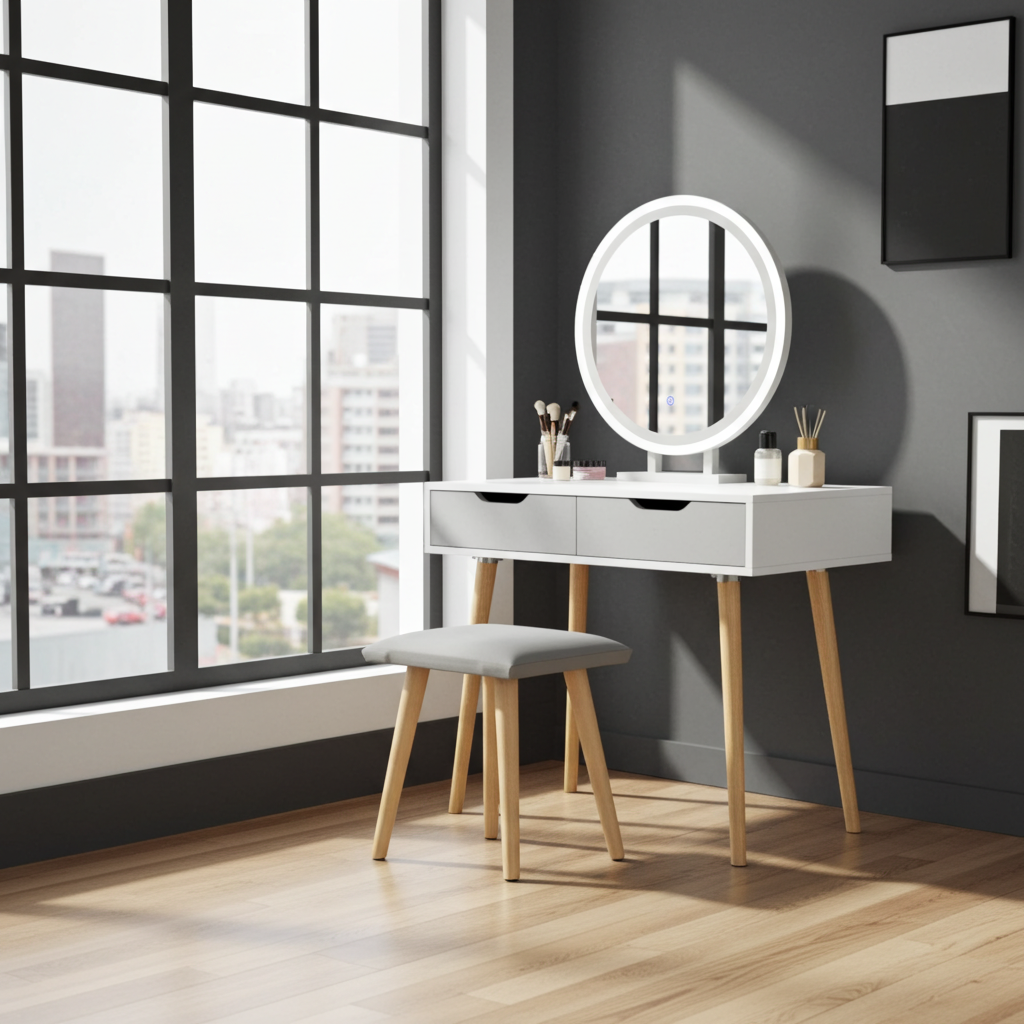 Oval dressing table