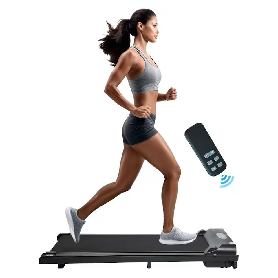 Alivio 2.5HP Under Desk Treadmill – Portable Walking Pad with Remote Control & LCD Display (Black)