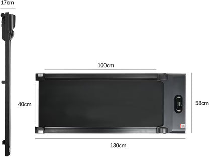 Alivio 2.5HP Under Desk Treadmill – Portable Walking Pad with Remote Control & LCD Display (Black)