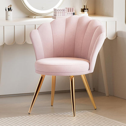 Velvet Accent Chair with Gold Metal Legs