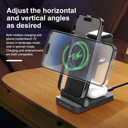 YF-3 15W Magnetic Wireless Charger – 3-in-1 Charging Station for Phone, Watch & AirPods