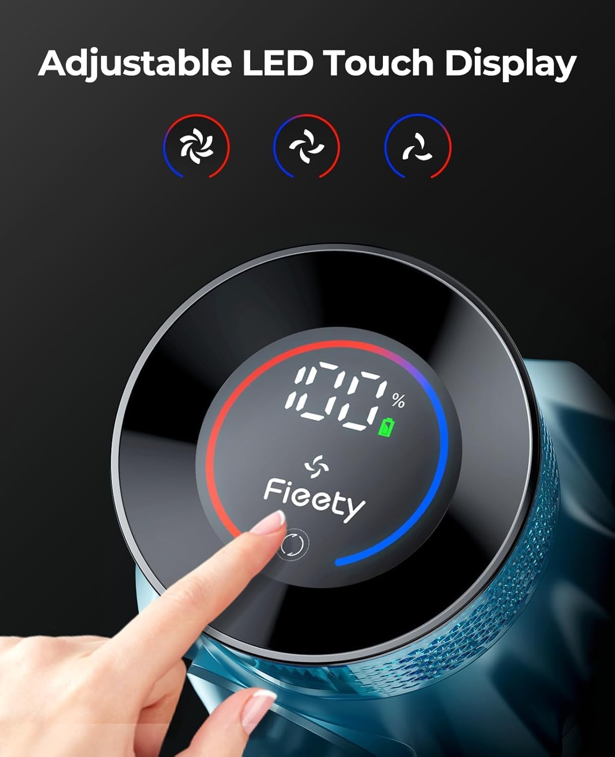 Fieety 550W Cordless Stick Vacuum Cleaner – 45,000Pa Suction, 60-Min Runtime, Touch Display & Charging Dock