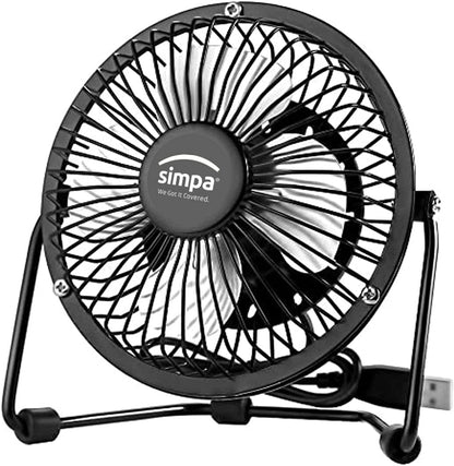 Single Speed Black Portable USB Desk Fans 4inch and 6 inch