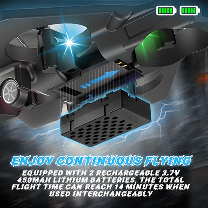 Jet Fighter Stunt RC Plane – Foam RC Drone with LED Lights