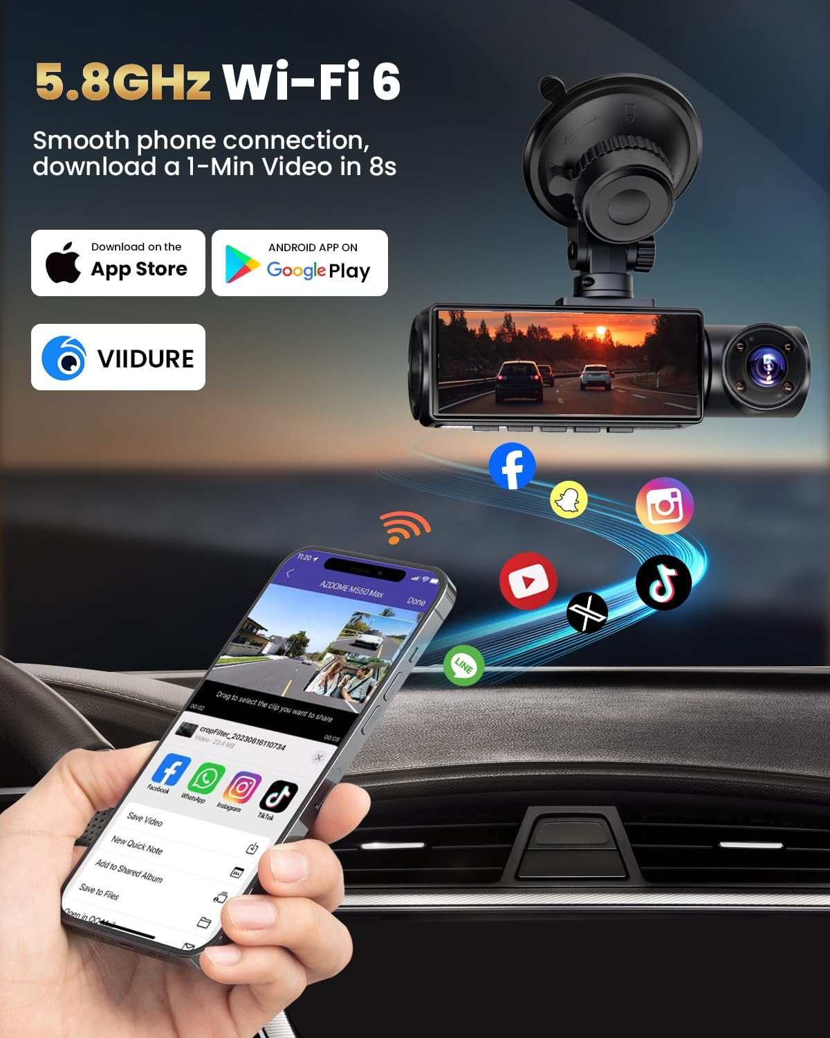 UltraVision 4K Triple Dash Cam