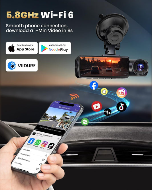 UltraVision 4K Triple Dash Cam