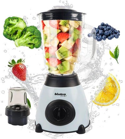 Bistro Chef 2-in-1 Ice Nuts Crushing Mixer Blender 850W (Blue)
