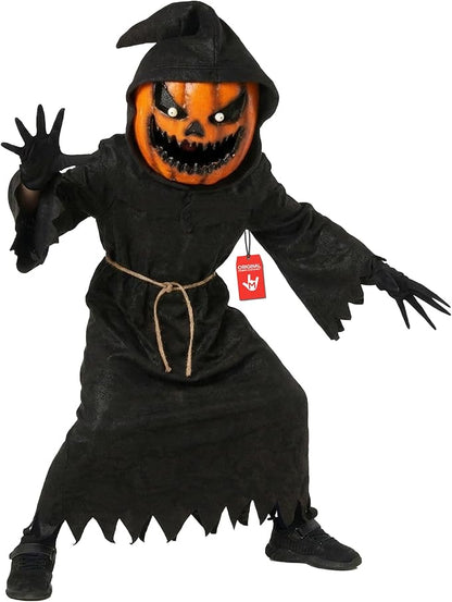 Morph Pumpkin Grim Reaper Kids Halloween Costume Boys Fancy Dress Outfit