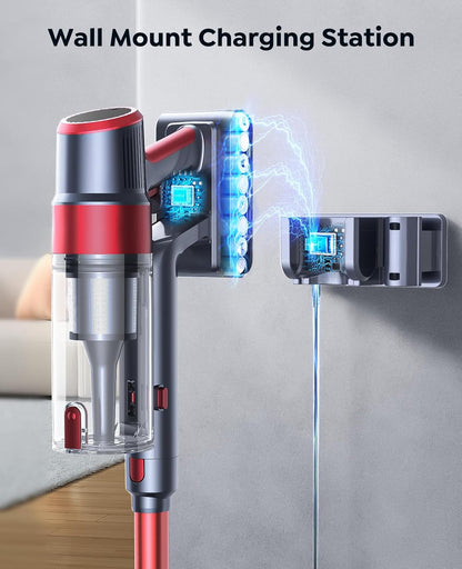 SunSare Cordless Vacuum Cleaner | 600W 50KPa, 65 Min Runtime | Touchscreen, AUTO Mode, Anti-Tangle | Pet Hair, Carpet & Hard Floors