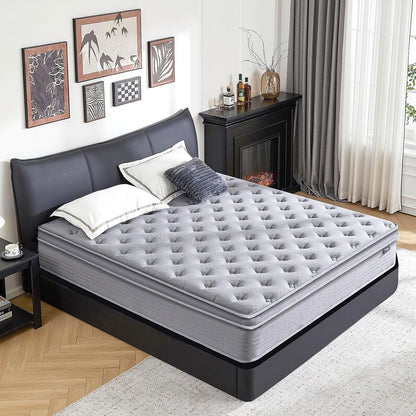Vantto Memory Foam Hybrid Mattress, 10 Inch, Breathable Fabric Cover