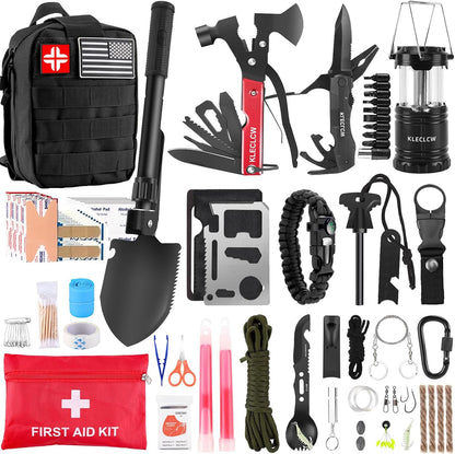 160-Piece Survival & First Aid Kit with MOLLE Bag – Emergency Camping & Outdoor Gear for Men & Women