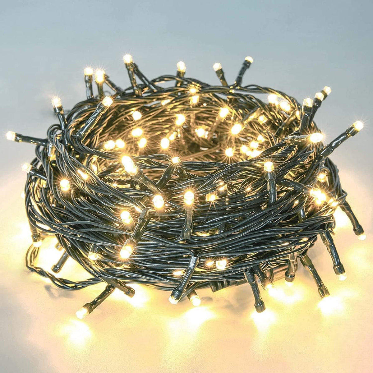 O'LITSTR Warm White LED String Lights – 35m Fairy Lights on Green Cable (29.9m Lit Length) – Christmas Tree, Indoor & Garden Decoration