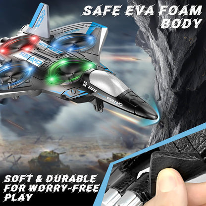 Jet Fighter Stunt RC Plane – Foam RC Drone with LED Lights