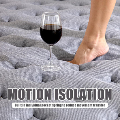 Vantto Memory Foam Hybrid Mattress, 10 Inch, Breathable Fabric Cover