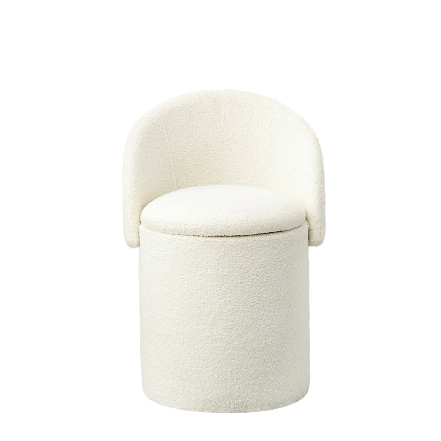 White Storage Ottoman Stool | 3-in-1 Seat, Footrest & Storage Box | Rosie
