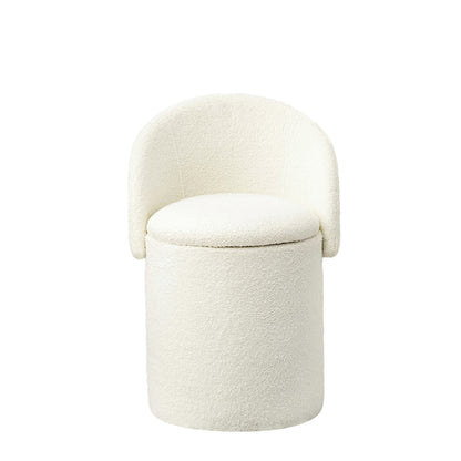 White Storage Ottoman Stool | 3-in-1 Seat, Footrest & Storage Box | Rosie