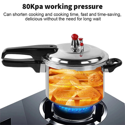 9L Aluminium Pressure Cooker – Large Capacity Stovetop Pressure Cooker with Safety Valves & Cool-Touch Handles – Family Size