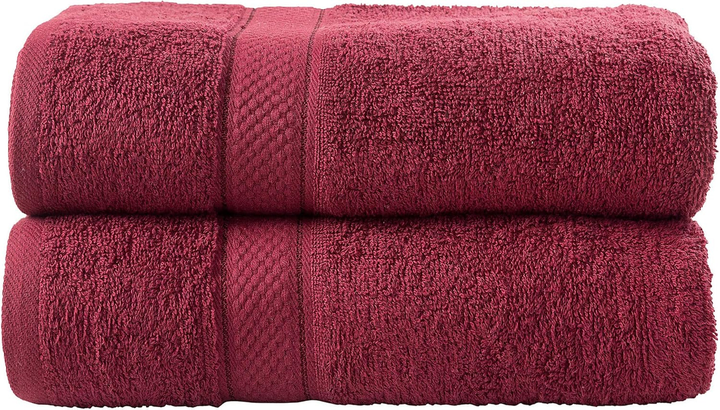 Todd Linens Extra Large Bath Sheet Towels – 2-Piece Bale Set, 90 × 180cm, Pure Cotton