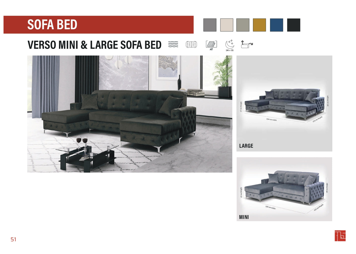 Verso Mini & Large Sofa Bed