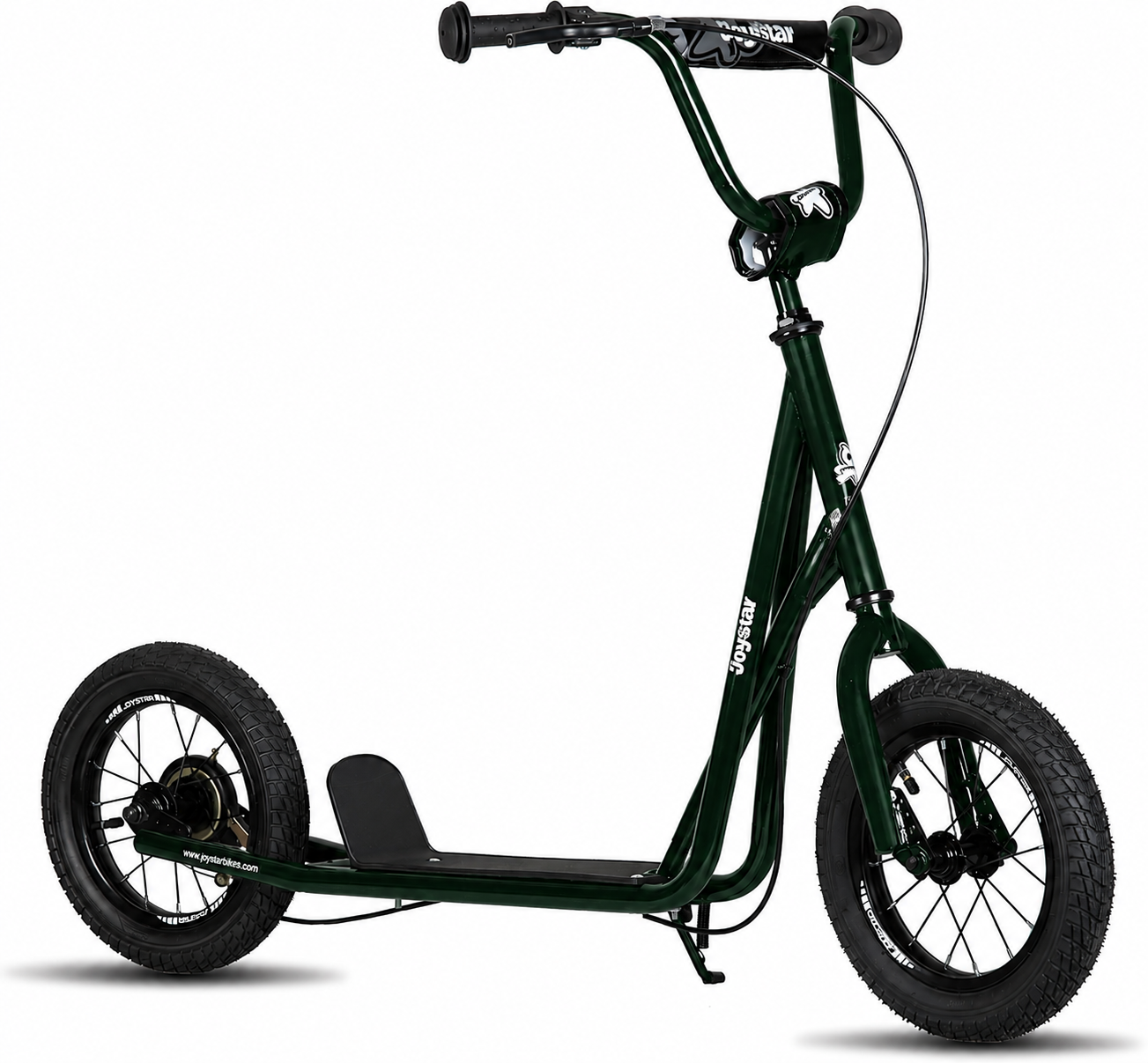 Kids Scooter with 16" Rubber Front Wheel - Dark Green