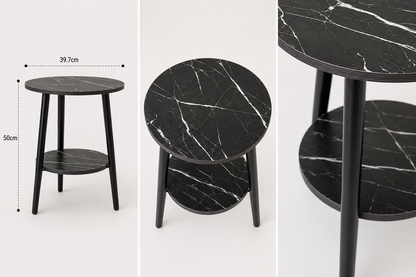 Nordic Design Coffee Table 60 × 60 × 52 cm – Modern Scandinavian Side Table for Living Room – Available in Black or White