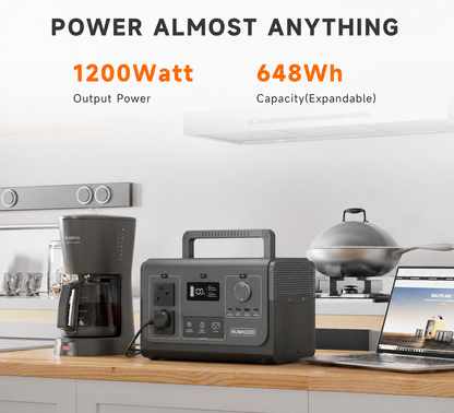 RUNHOOD HE1200 1200W Portable Power Station Host Engine