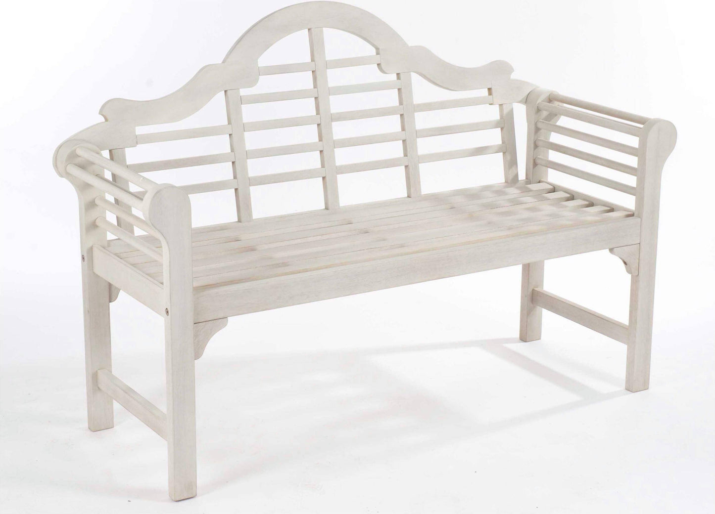 Greenhurst Lutyens Style Outdoor Forest Garden Bench-White