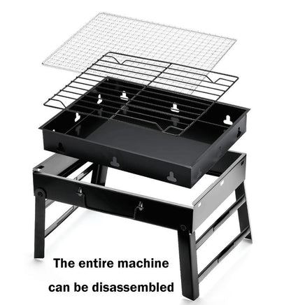 Portable Folding Charcoal Grill — Compact BBQ for Camping & Backyard