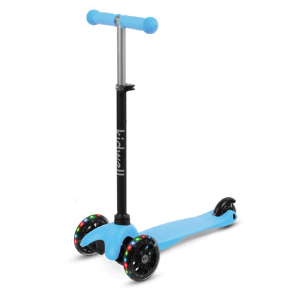 Kidwell UNO Blue & City 3-Wheel Balance Scooter with LED Light-Up Wheels – Kids Ages 3+