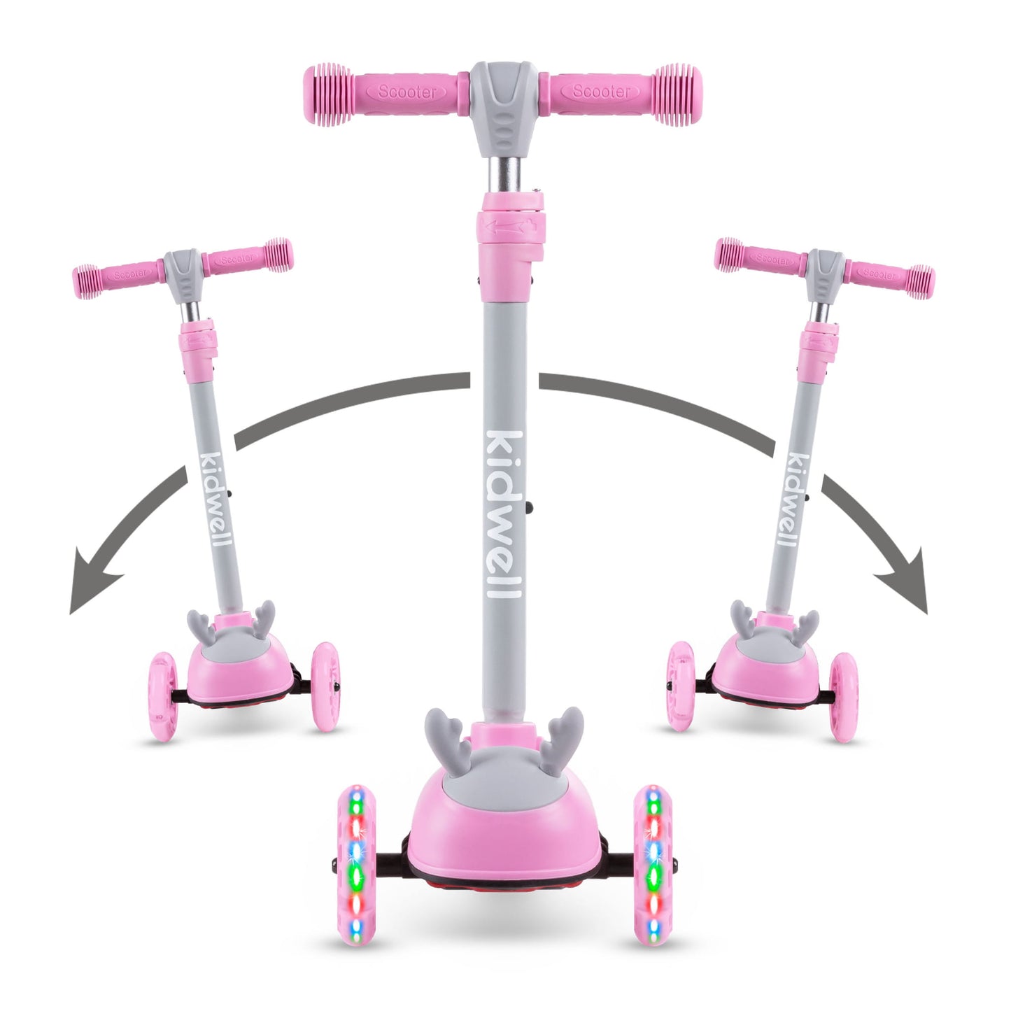 Kidwell ZOOCAR Deer 3-Wheel Balance Scooter with LED Light-Up Wheels – Kids Ages 3+