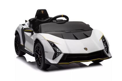 Kids Official White Lamborghini Autentica 12v Electric Ride on Car