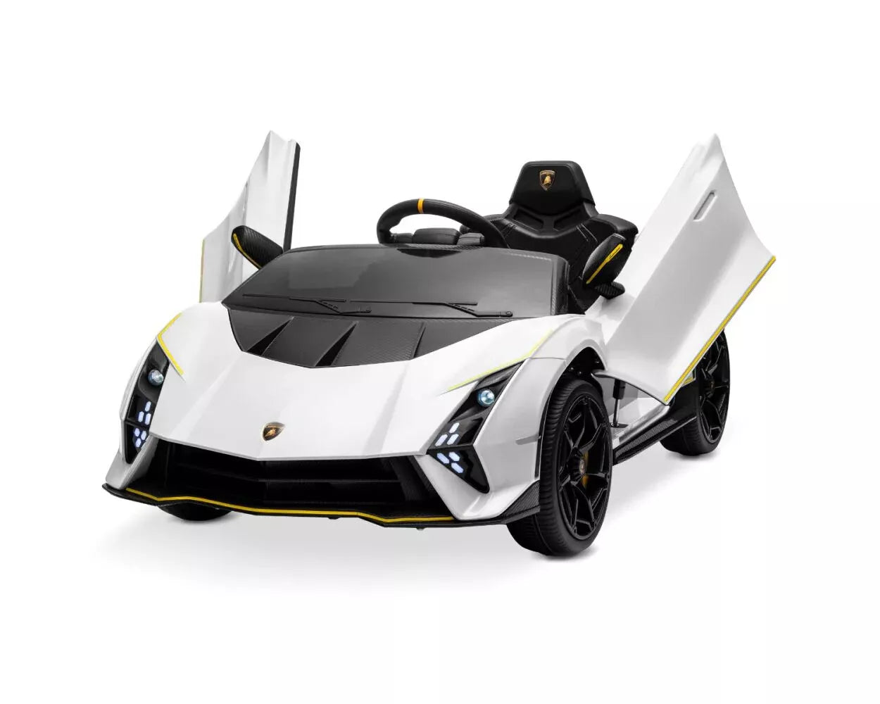 Kids Official White Lamborghini Autentica 12v Electric Ride on Car